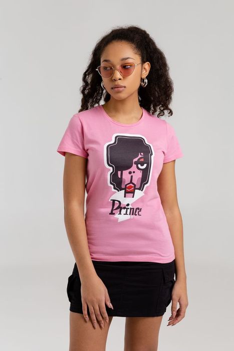 Набор «Меламед. Prince»: книга «111 портретов музыкантов» и футболка женская, розовая