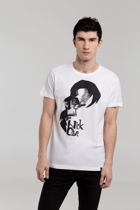 Набор «Меламед. Nick Cave»: книга «111 портретов музыкантов» и футболка, белая