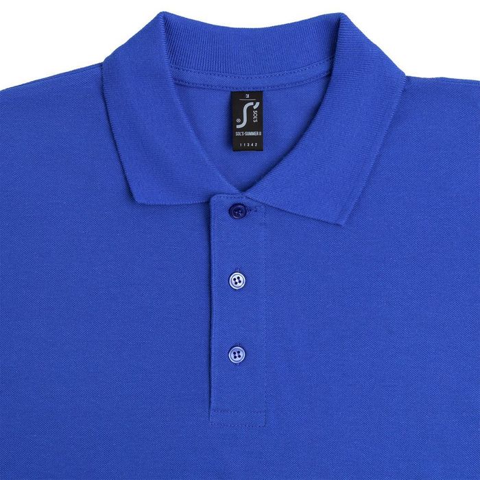 Рубашка поло мужская SUMMER 170, ярко-синяя (royal)