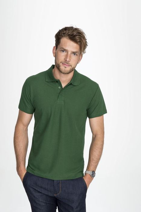 Рубашка поло мужская SUMMER 170, ярко-зеленая