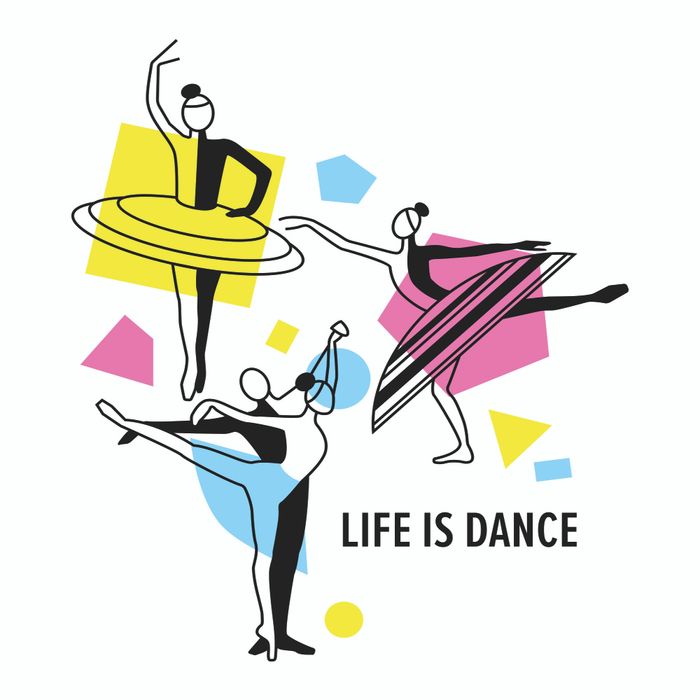 Толстовка «Life Is Dance» серая