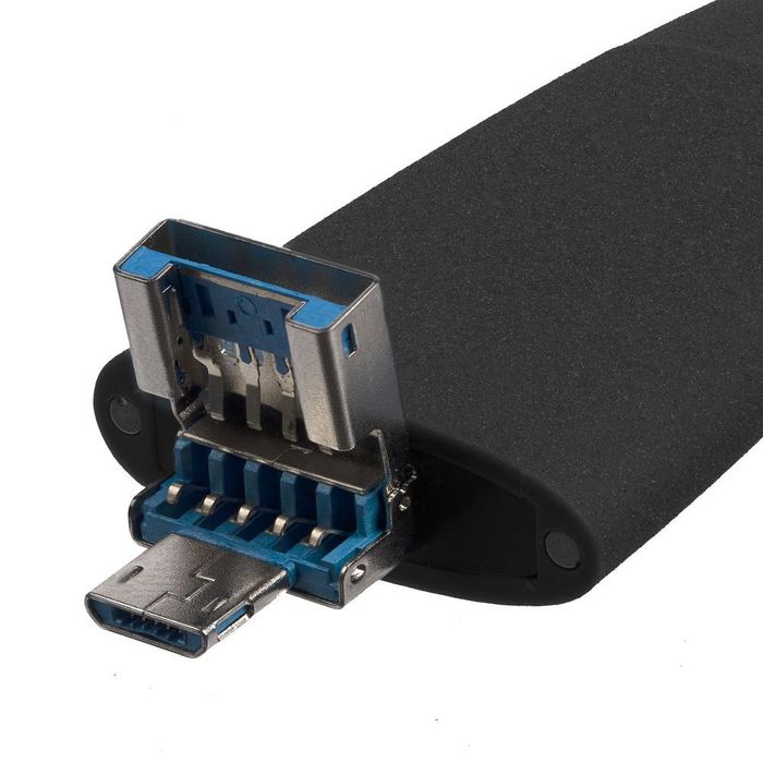 Флешка Pebble universal, USB 3.0, черная, 32 Гб