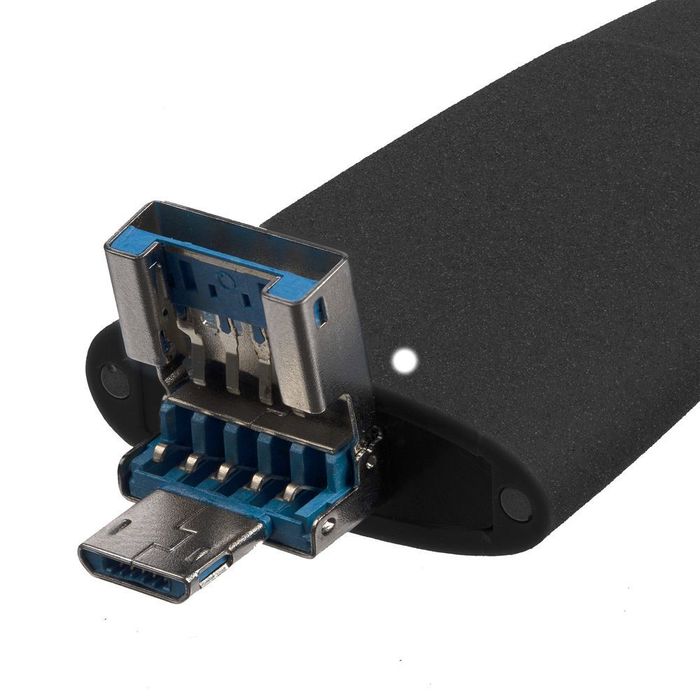 Флешка Pebble universal, USB 3.0, черная, 32 Гб