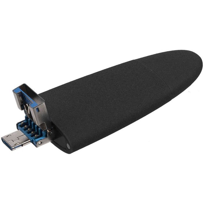Флешка Pebble universal, USB 3.0, черная, 32 Гб