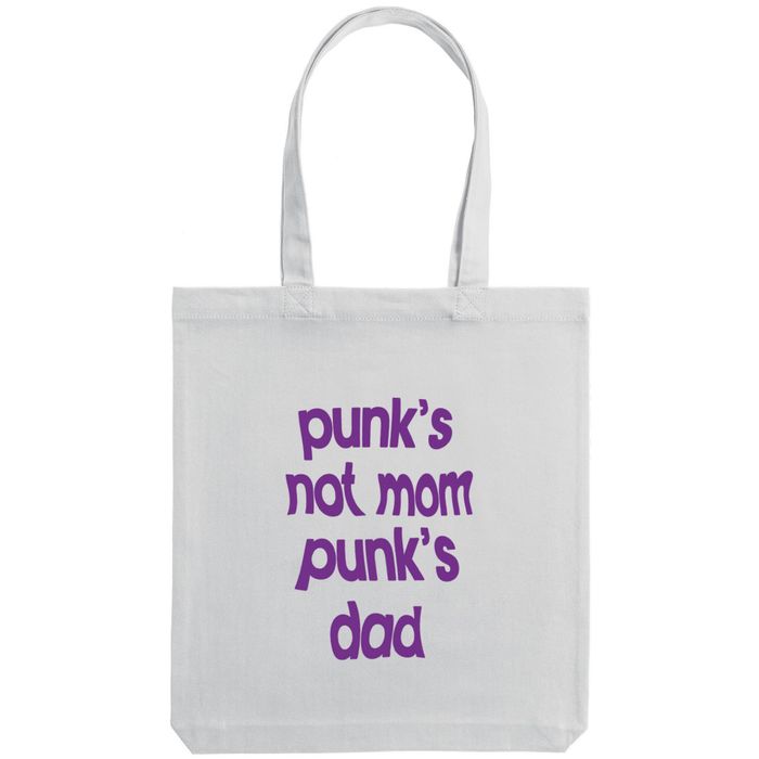 Сумка шоппер «Punk's not mom punk's dad», белая