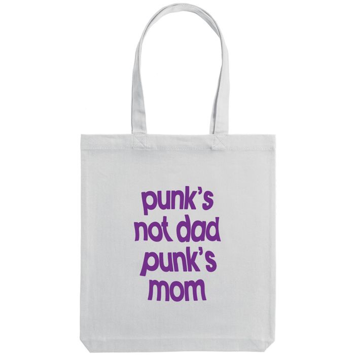 Сумка шоппер «Punk's not dad punk's mom», белая