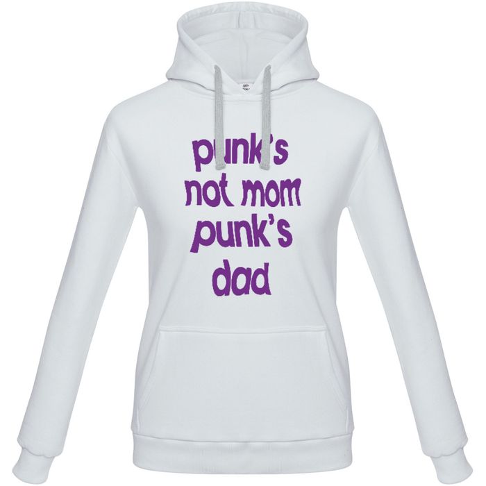 Толстовка «Punk's not mom punk's dad», белая