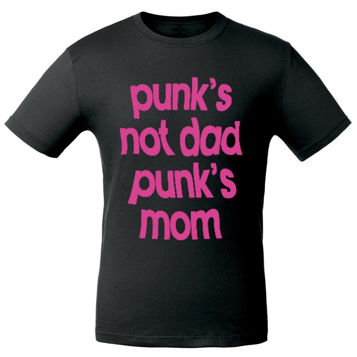 Футболка «Punk's not dad punk's mom», черная