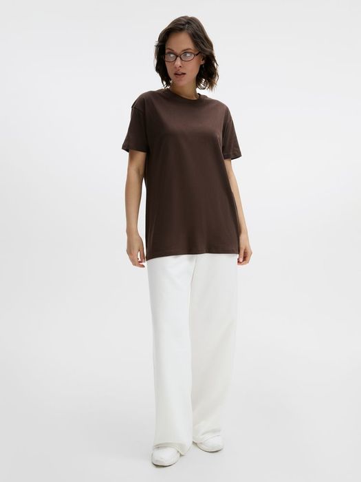 Футболка Regent 150, темно-коричневая (шоколад)