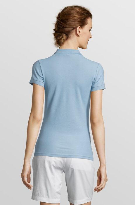Рубашка поло женская PEOPLE 210, голубая