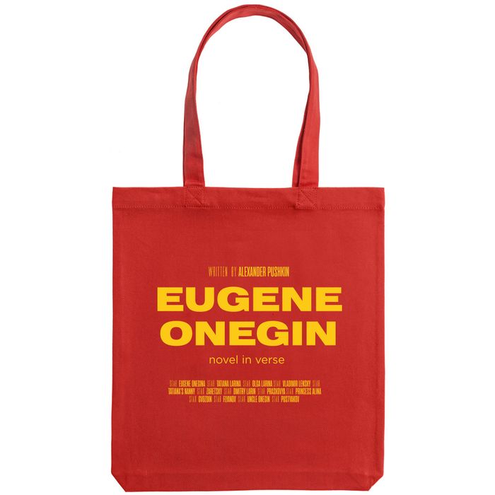 Холщовая сумка «Eugene Onegin», красная