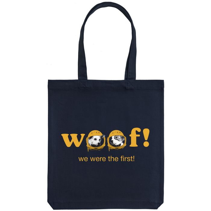 Холщовая сумка «Woof», тёмно-синяя