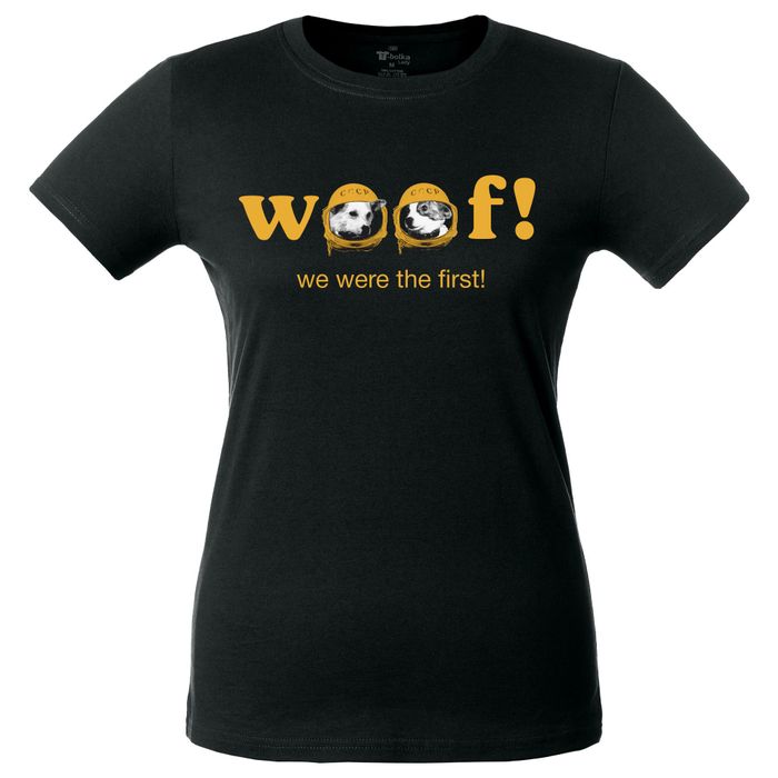 Футболка женская «Woof» , чёрная