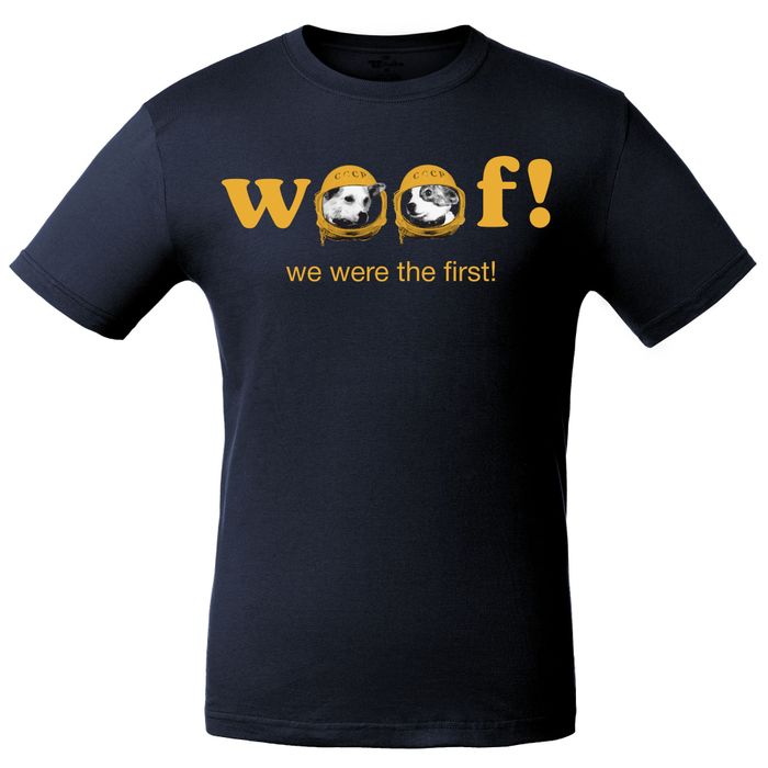 Футболка «Woof» , тёмно-синяя
