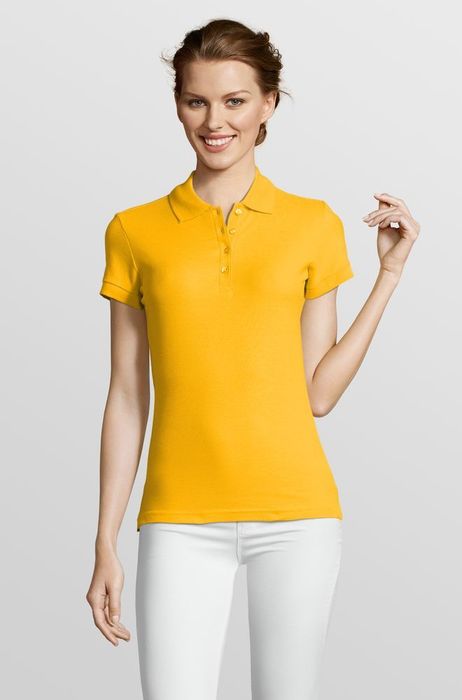 Рубашка поло женская PEOPLE 210, желтая