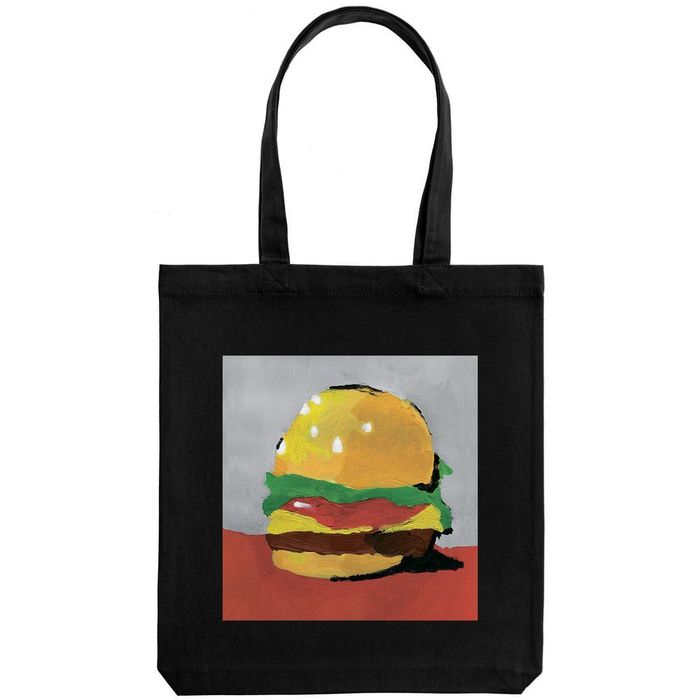 Холщовая сумка «Гамбургер», черная
