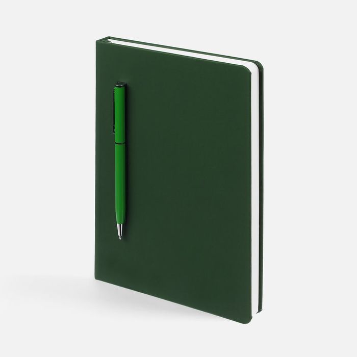 Ежедневник Magnet Shall с ручкой, зеленый
