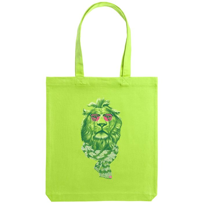 Холщовая сумка «Лев», зеленая