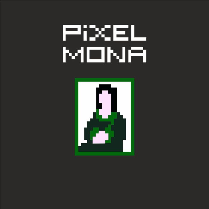 Футболка PiXEL ART «Pixel Mona», темно-синяя
