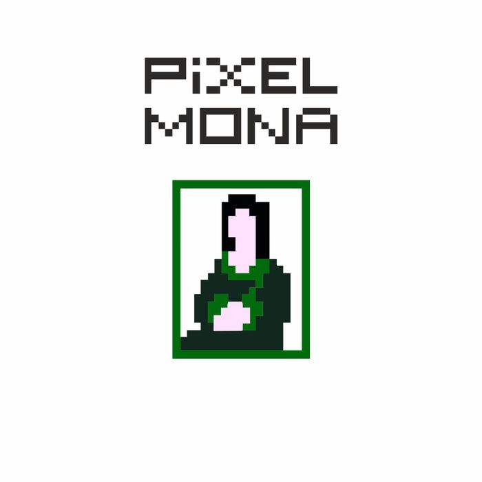 Футболка PiXEL ART «Pixel Mona», белая