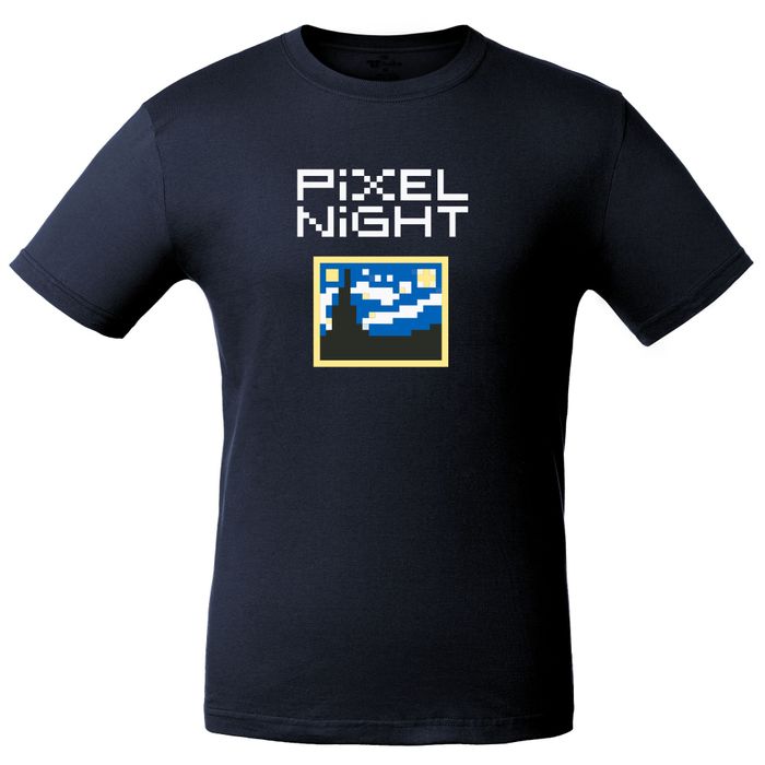 Футболка PiXEL ART «Pixel Night», темно-синяя
