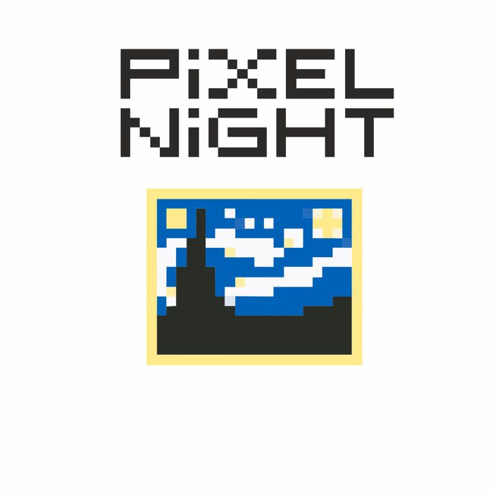 Толстовка с капюшоном PiXEL ART «Pixel Night», черная