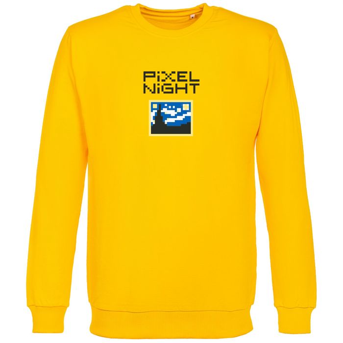 Свитшот PiXEL ART «Pixel Night», желтый