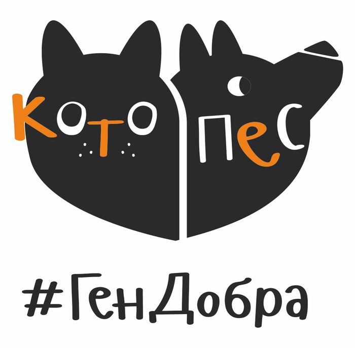 Футболка «Котопес», оранжевая