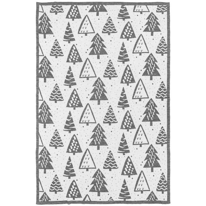 Плед «Елки», серый