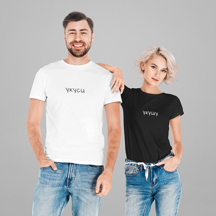 Футболка  «Укуси», белая