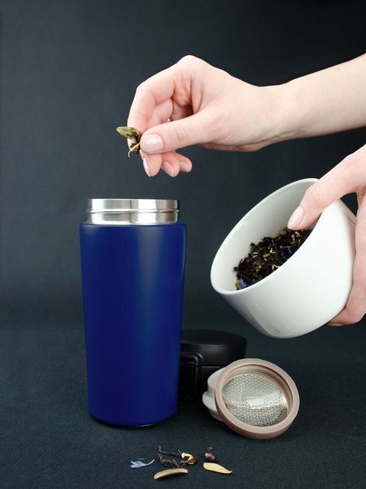 Термостакан No Leak Infuser, синий