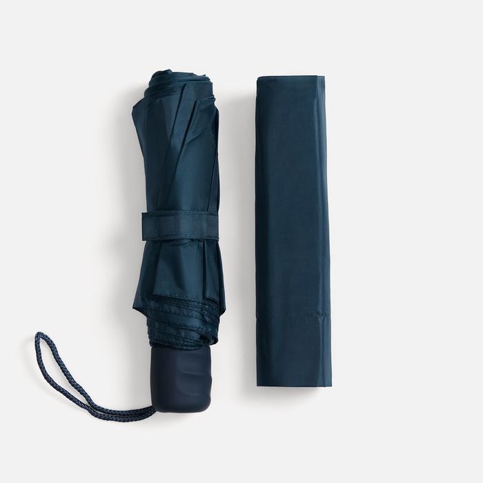 Зонт складной Basic, темно-синий