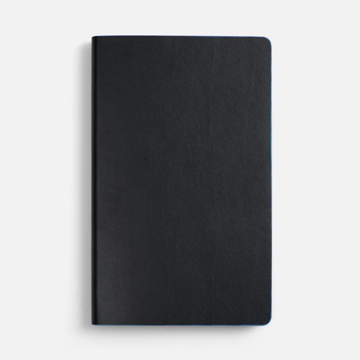 Ежедневник Trait, недатированный, черный с голубым