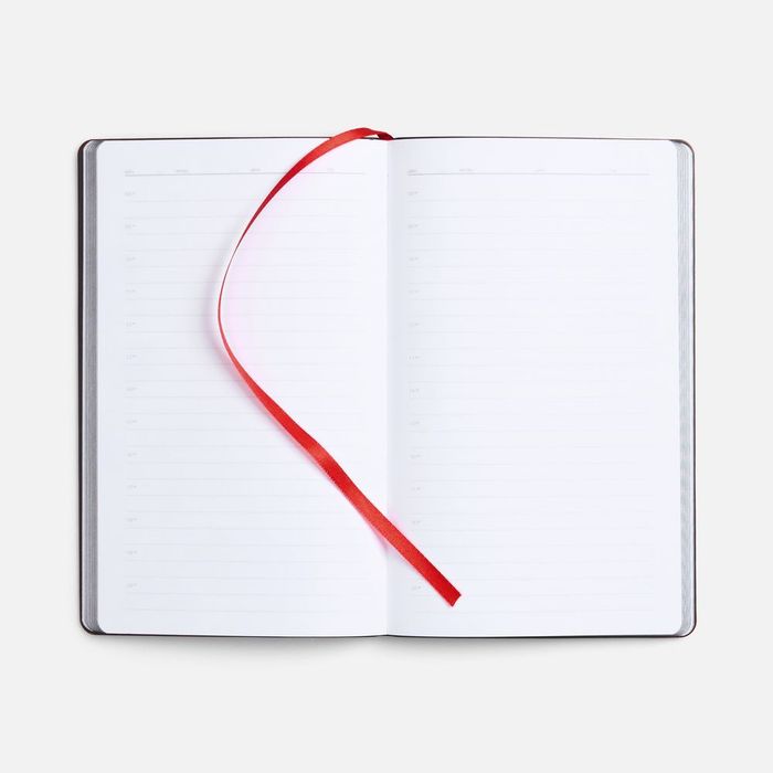 Ежедневник Trait, недатированный, черный с красным