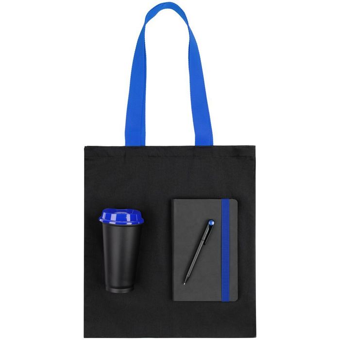 Набор Velours Bag, черный с синим