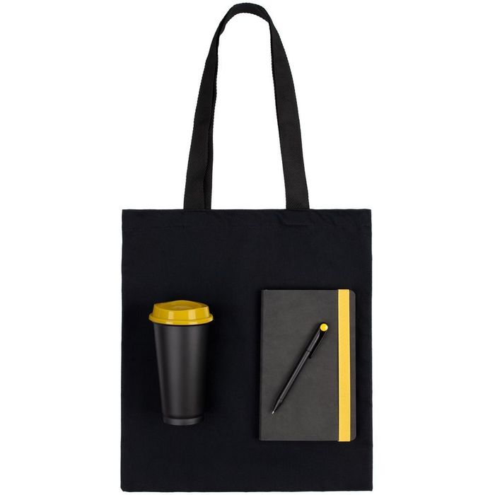 Набор Velours Bag, черный с желтым