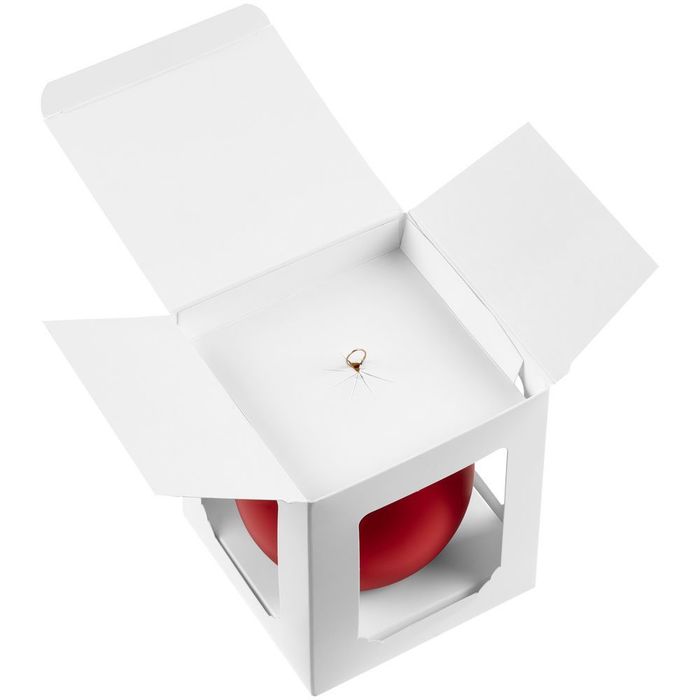 Елочный шар Gala Matt в коробке, красный, 8,5 см