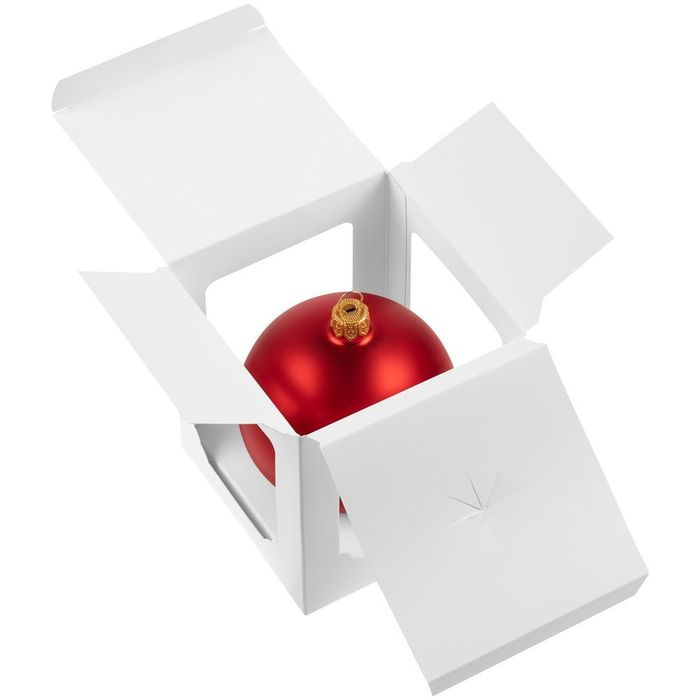Елочный шар Gala Matt в коробке, красный, 8,5 см