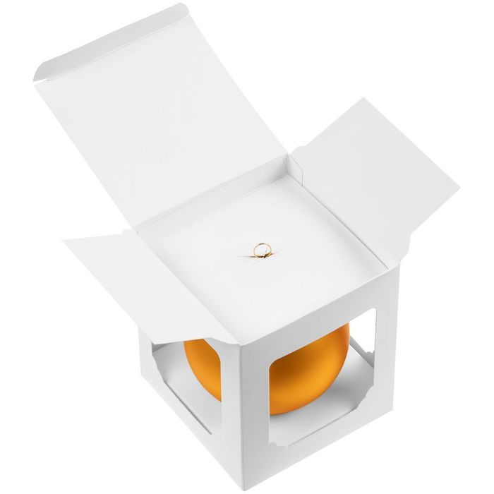 Елочный шар Gala Matt в коробке, золотой, 8,5 см