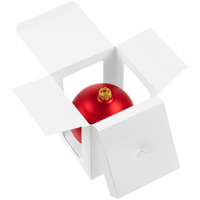 Елочный шар Gala Matt в коробке, красный, 10 см