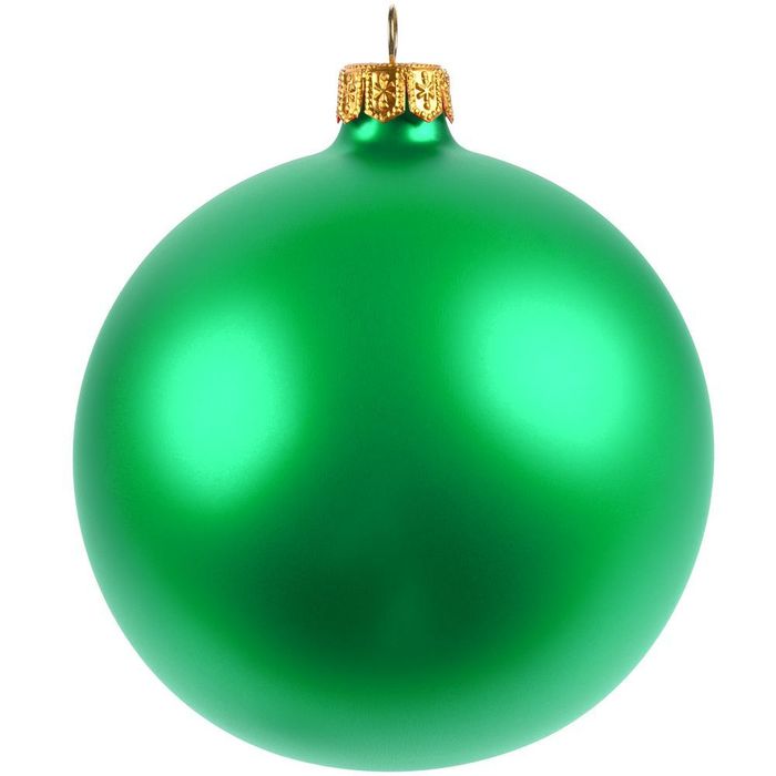 Елочный шар Gala Matt в коробке, зеленый, 10 см