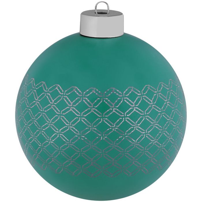 Елочный шар Queen с лентой, 10 см, зеленый