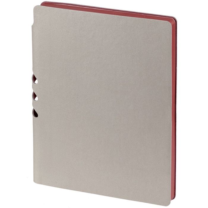 Ежедневник Flexpen, недатированный, серебристо-бордовый, с белым блоком
