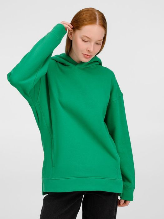 Худи оверсайз унисекс Tolla, зеленое