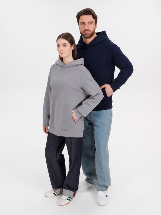 Худи оверсайз унисекс Outshine, темно-синее