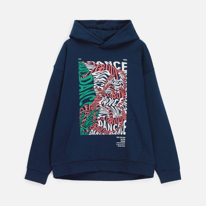 Худи оверсайз унисекс Outshine, темно-синее