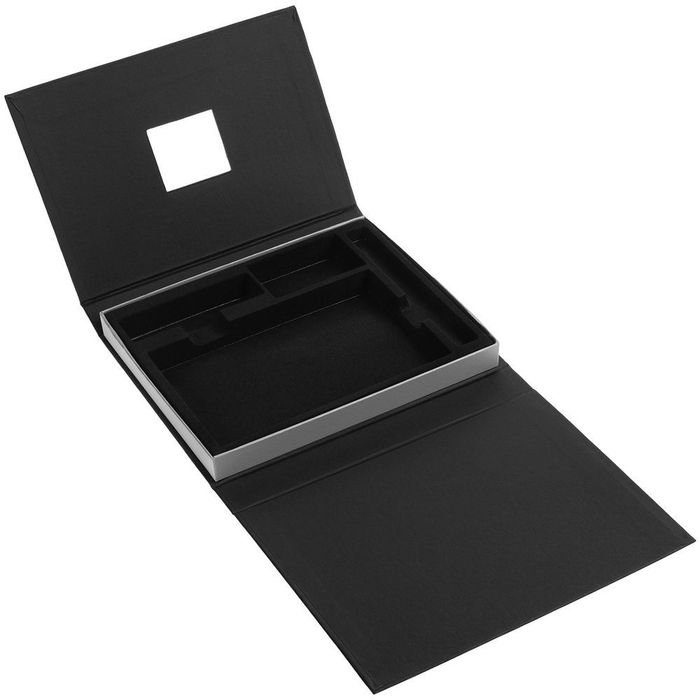 Коробка под набор Plus, черно-серебристая