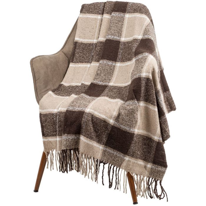 Плед «Палермо», коричневый