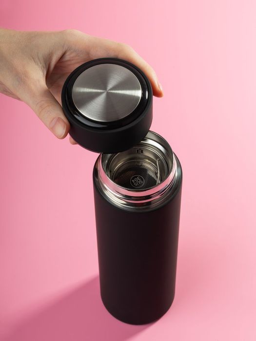 Термос с ситечком Percola, черный