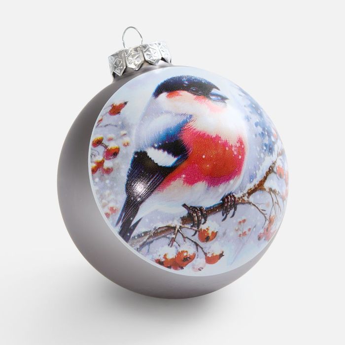 Елочный шар Finery Matt, 10 см, матовый серебристый